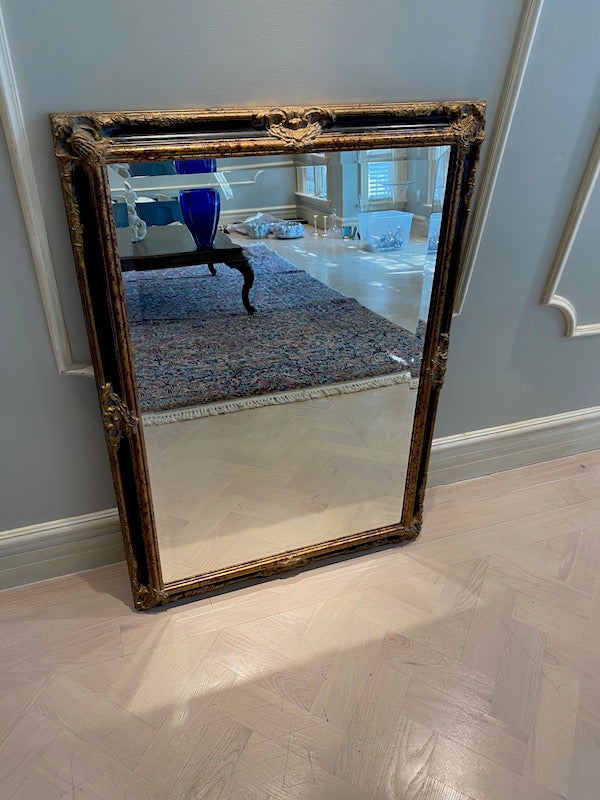 Ornate Black & Gold Mirror