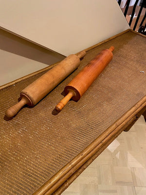 2 Vintage Wood Rolling Pins
