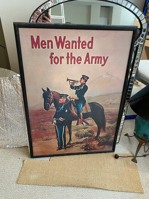"Men Wanted for the Army" Framed Poster