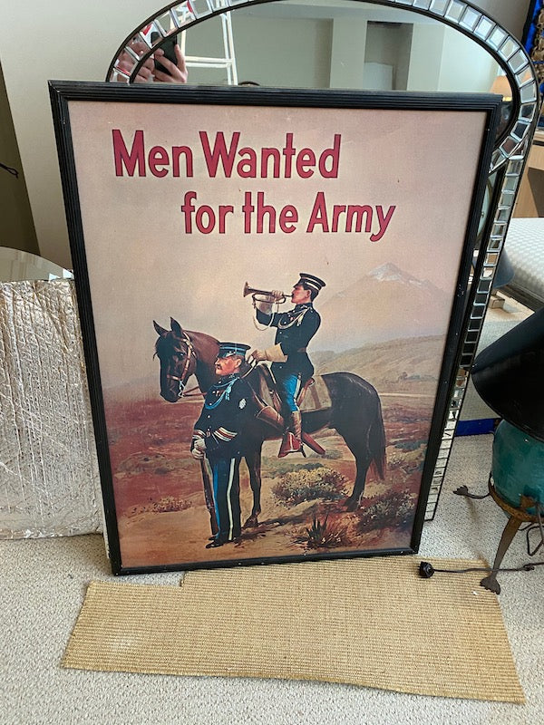 "Men Wanted for the Army" Framed Poster