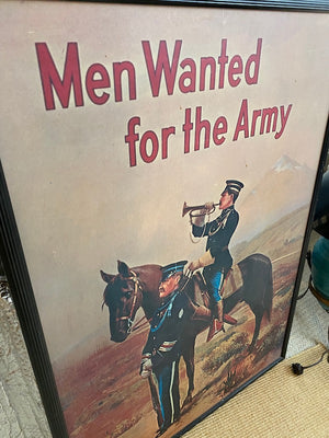 "Men Wanted for the Army" Framed Poster
