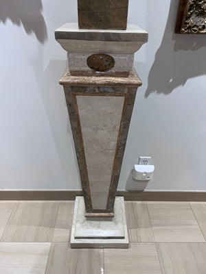 Faux Marble Pedestal Stand