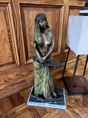 Emmanuel Villanis Bronze Sculpture- "Judith"- 30"h