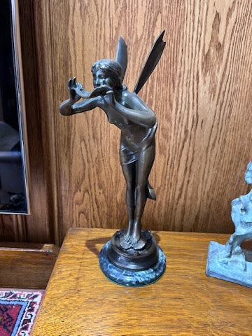 De Le Vingtrie Bronze Sculpture- "Enchanted Spirit of the Morning Mist"