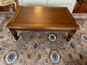 Wood Coffee Table, Carved Legs