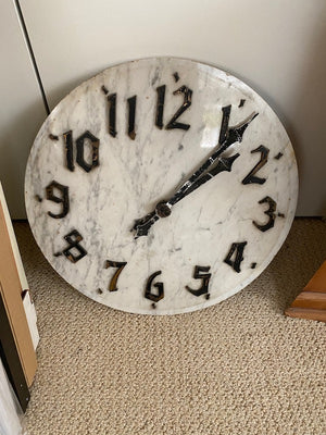 Vintage Marble Round Clock