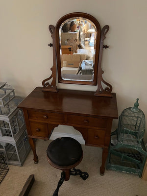 Antique Vanity with Stool