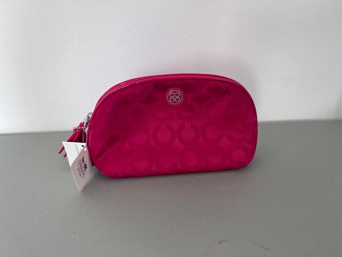 Coach Pink Twill Cosmetic Bag