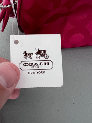 Coach Pink Twill Cosmetic Bag