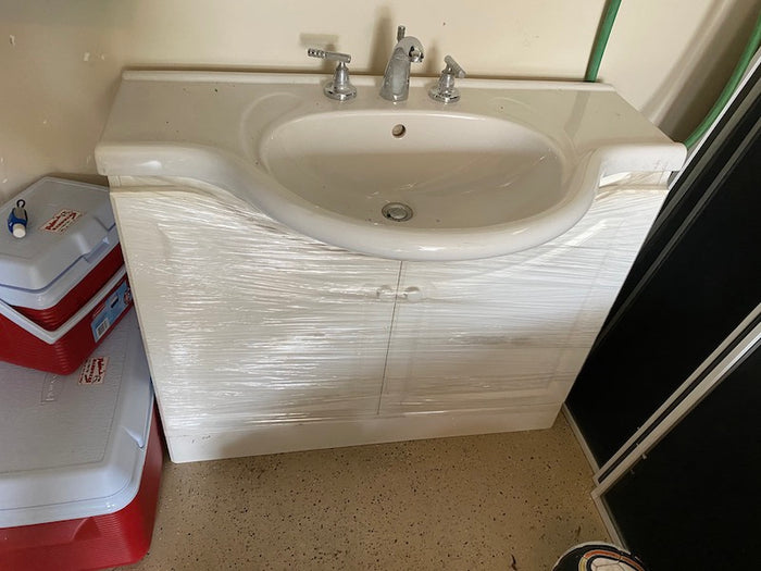 Brand New, White Vanity & Sink