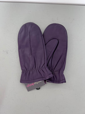 Echo Design Purple 100% Sheepskin Mittens- Women's Size XL