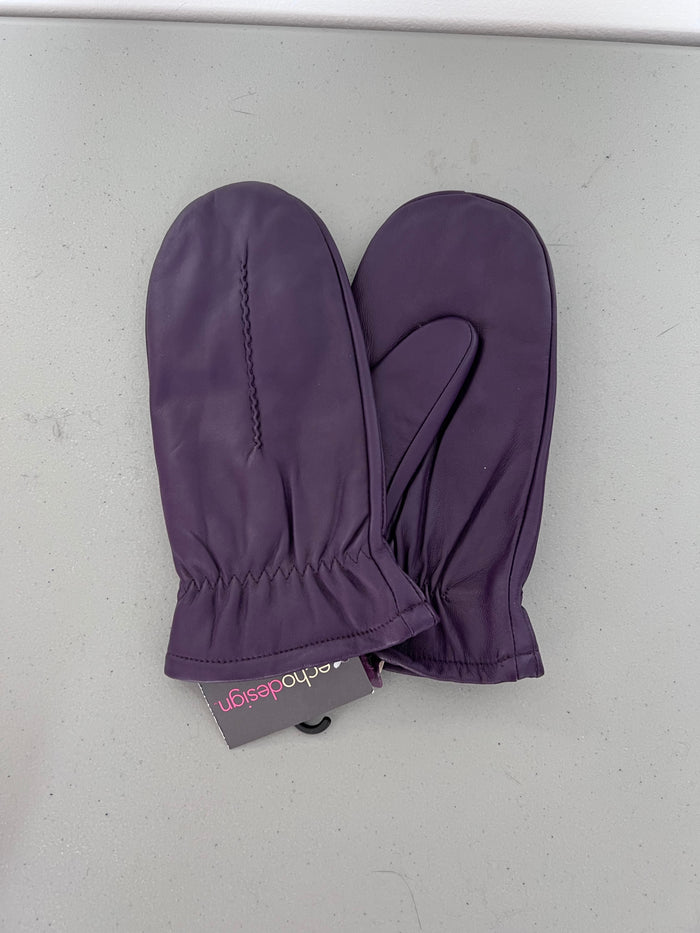 Echo Design Purple 100% Sheepskin Mittens- Women's Size XL