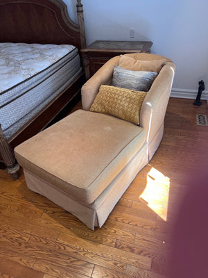 Beige Upholstered Chaise