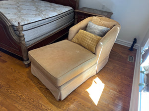 Beige Upholstered Chaise