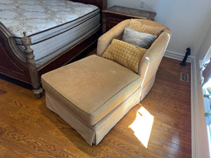 Beige Upholstered Chaise
