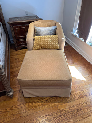 Beige Upholstered Chaise