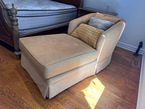 Beige Upholstered Chaise