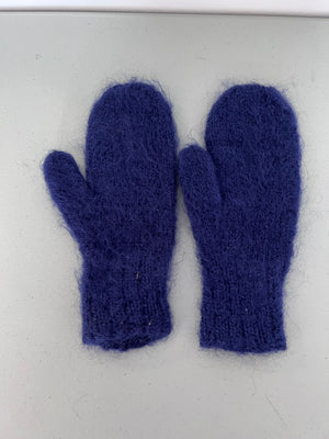 Vintage "Woof" Designs Blue Wool Mittens- Made in Newfoundland