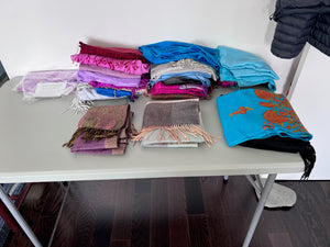 High Quality Pashmina Lot (Includes: silk, cashmere, suede, cotton)