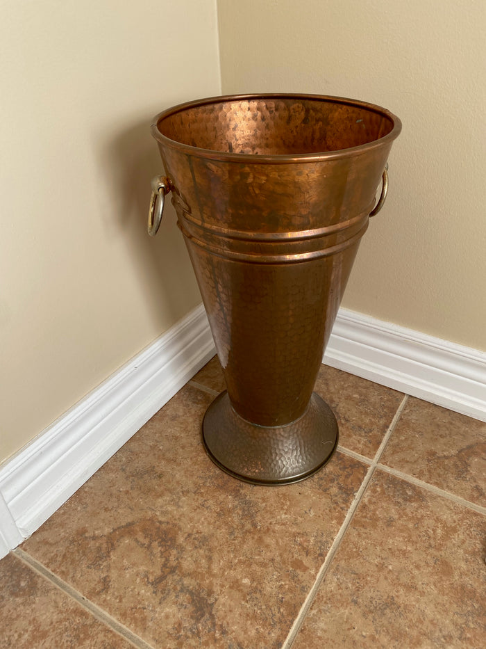 Copper Umbrella Stand, Made in Italy