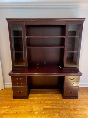 Credenza Desk with Hutch