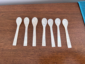 7 Mother of Pearl Caviar Spoons