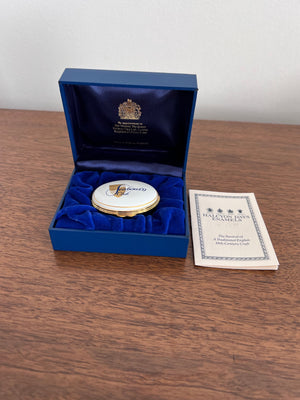 Rare Beautiful Halcyon Days Enamels "Seabourn Club" Trinket Box