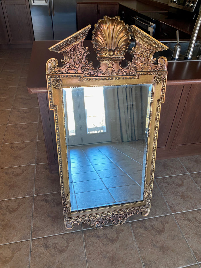 Ornate Gold Wood and Plaster Mirror