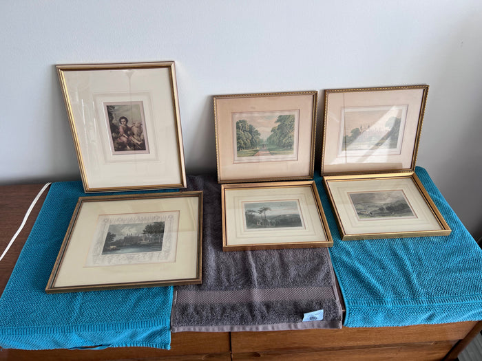6 Antique Prints Lot