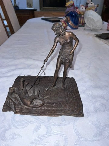Anton Chotka Bronze Sculpture- "Jaguar Tamer"