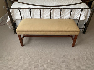 Gold Upholstered Bench