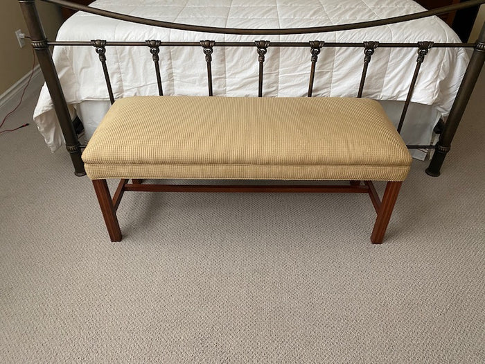 Gold Upholstered Bench