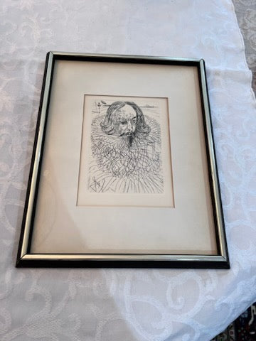 Salvador Dalí 'Cervantes' Etching, signed in the plate- (Collector's Guild Authentication)