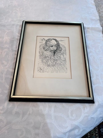 Salvador Dalí 'Cervantes' Etching, signed in the plate- (Collector's Guild Authentication)