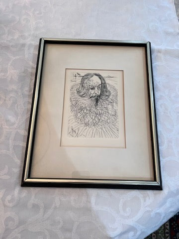 Salvador Dalí 'Cervantes' Etching, signed in the plate- (Collector's Guild Authentication)