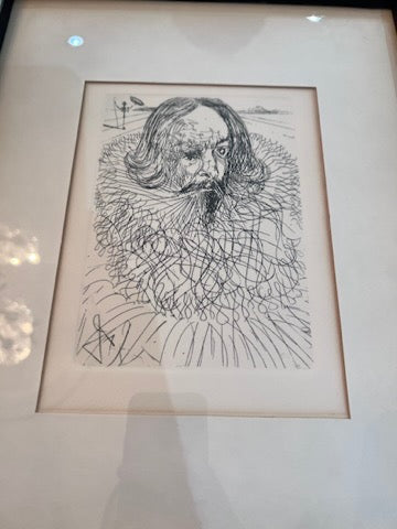 Salvador Dalí 'Cervantes' Etching, signed in the plate- (Collector's Guild Authentication)