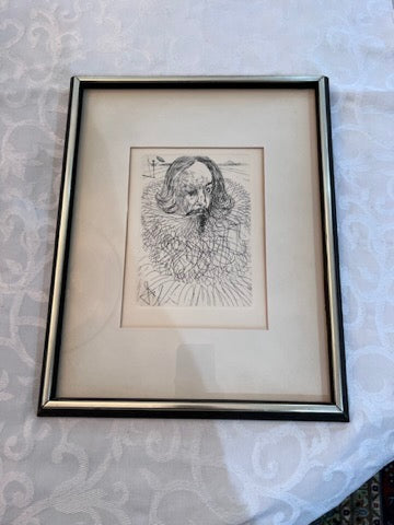Salvador Dalí 'Cervantes' Etching, signed in the plate- (Collector's Guild Authentication)