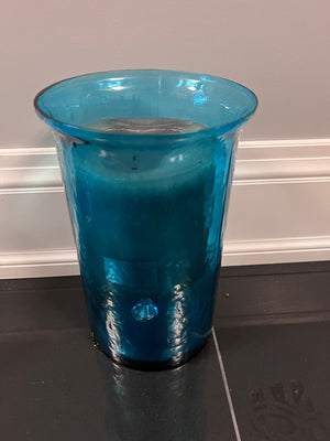 Glass Candle Holder with Candle