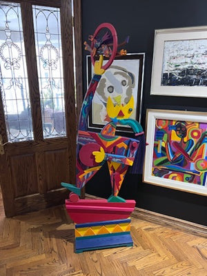 Werner Arnold Wood Sculpture titled "Le Dompteur"