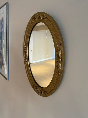 Small Oval Gold Mirror