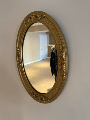 Small Oval Gold Mirror