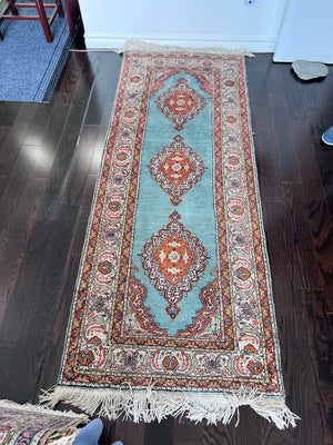 Runner – Silk on silk - hand-knotted & hand-woven rug from Turkey