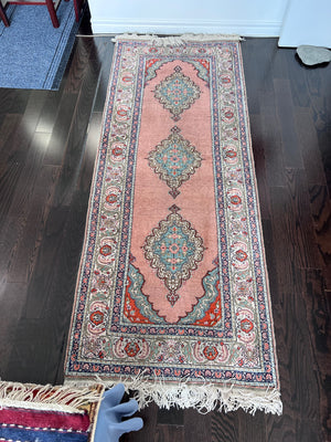 Runner – Silk on silk - hand-knotted & hand-woven rug from Turkey