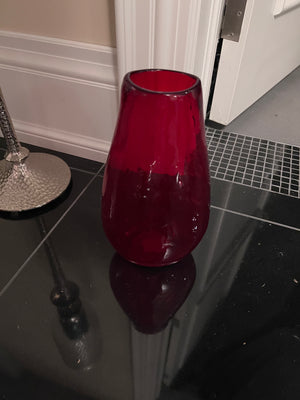 Glass Red Vase