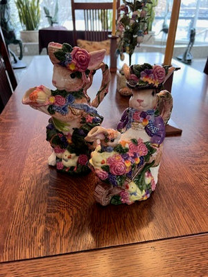 Fitz and Floyd Easter Tea Pot Lot