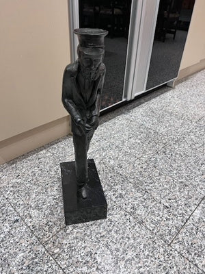 Bronze Sculpture, Artist Unknown- 'Man with Walking Stick'