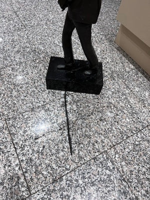 Bronze Sculpture, Artist Unknown- 'Man with Walking Stick'