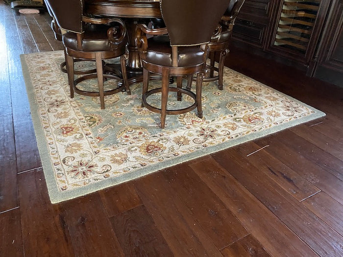 The Imperial Carpet & Home-Light Blue Hand Made Indian Wool Rug- 8x10ft