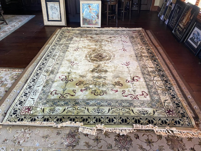 Beluchi Superior Quality Rugs, Man Made Silk, 100% Viscose Rug 7.8ftx11ft