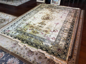 Beluchi Superior Quality Rugs, Man Made Silk, 100% Viscose Rug 7.8ftx11ft